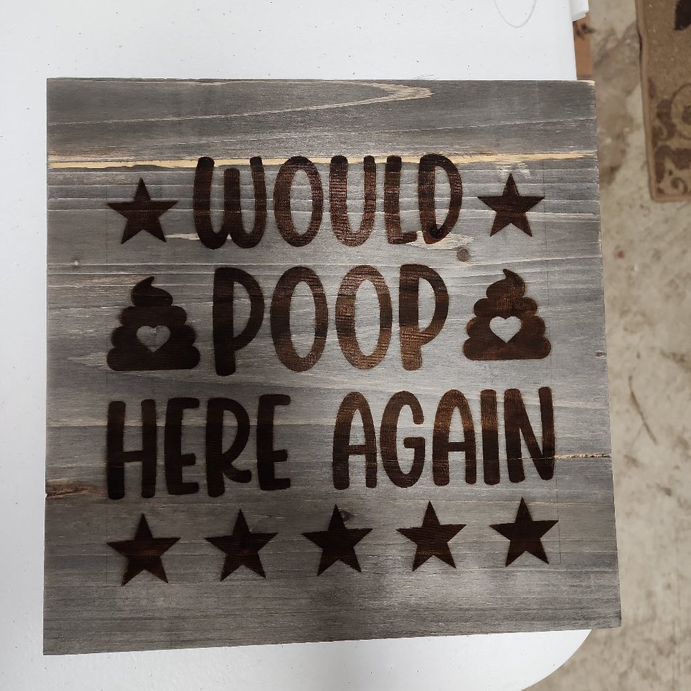 10x10 laser engraved sign